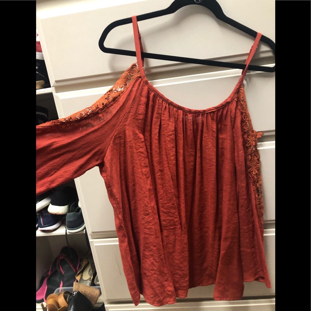 Cato cotton cold shoulder top